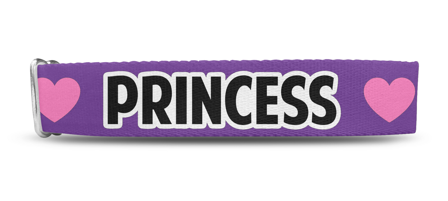 Princess Diva Girl Dog Nickname Dog Collar 1" & 1.5"