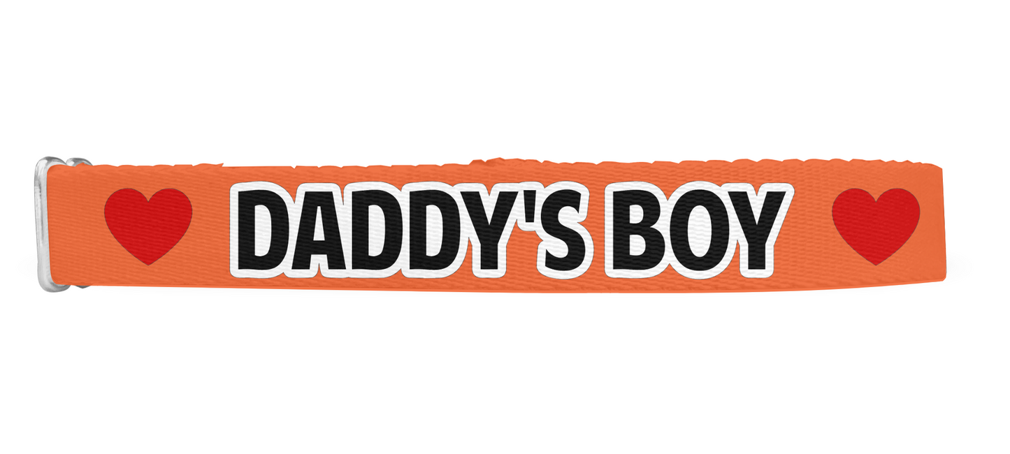 Daddy's Boy Dog Collar, Spoiled Dog Collar, Nickname Dog Collar, Man's Best Friend 1" & 1.5"