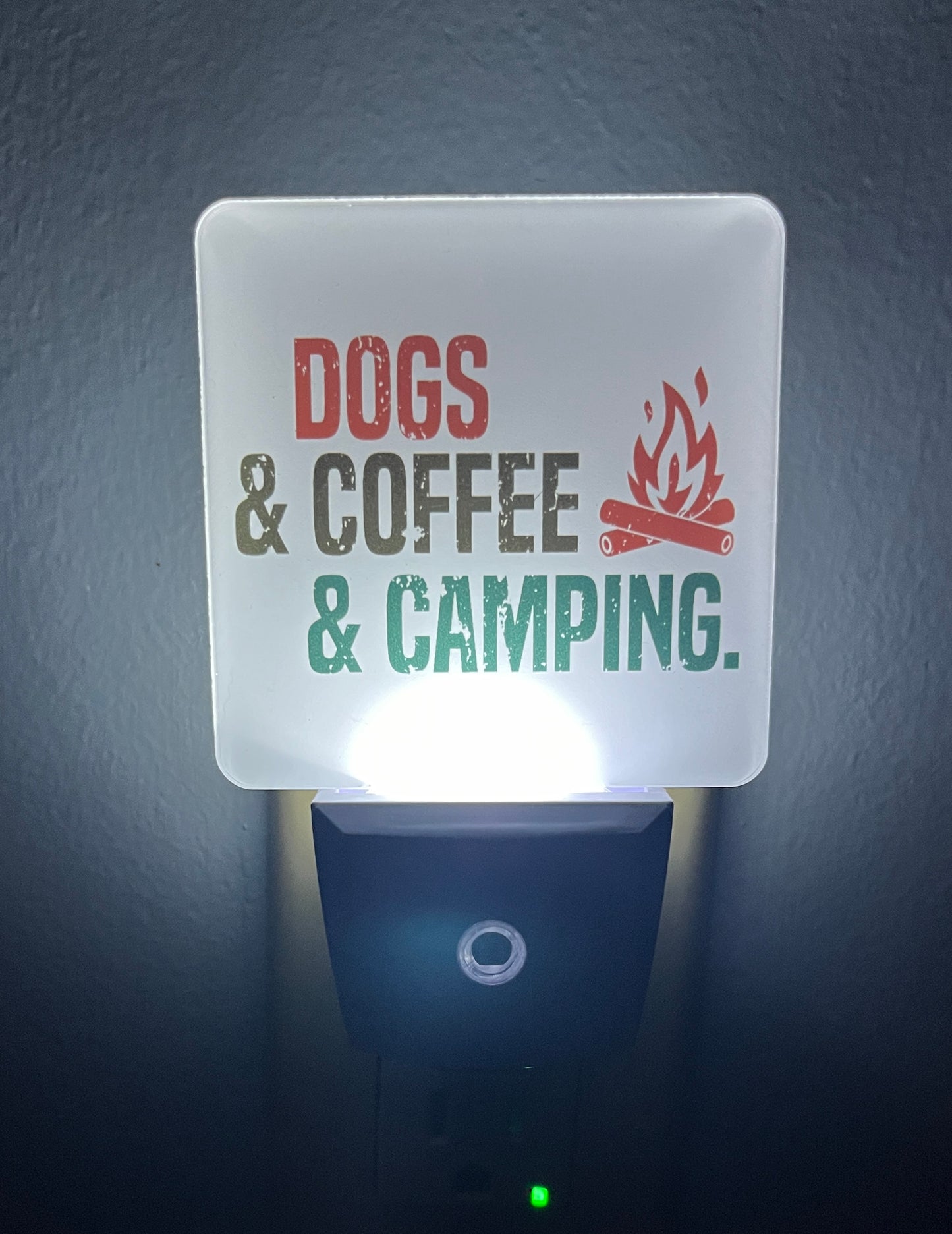 Dogs Coffee and Camping Night Light