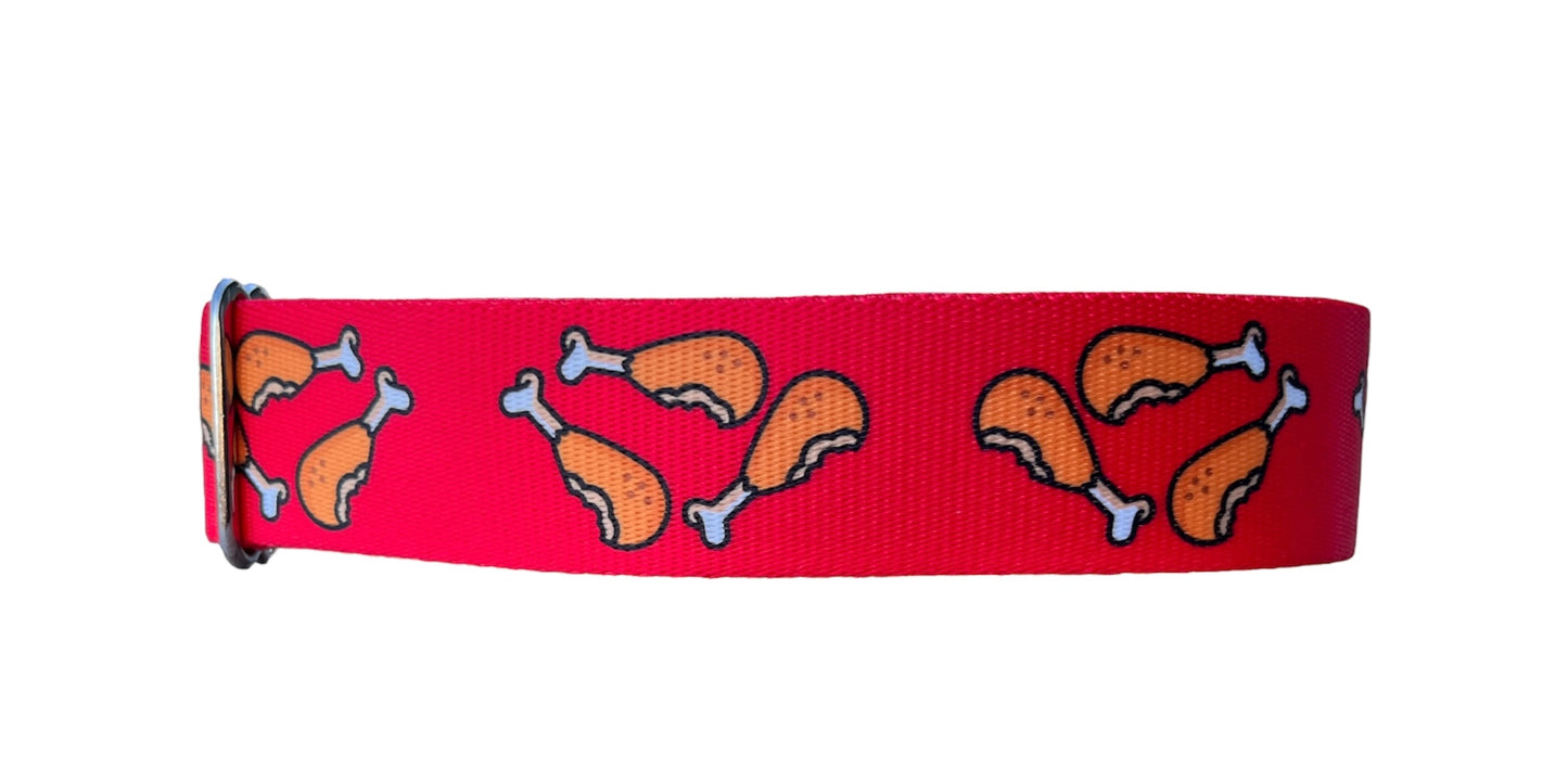 Thanksgiving Turkey Leg Dog Collar 1" & 1.5"