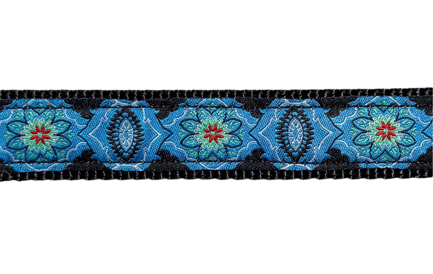 Bohemian Ribbon Dog Collar 1"