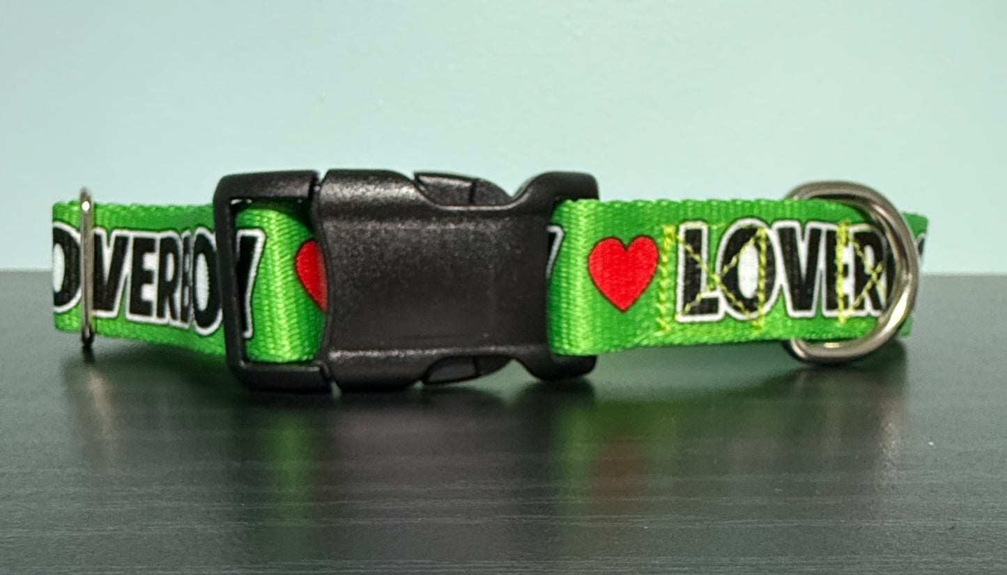 Loverboy Nickname Dog Collar 1" Medium 14-18" Neck SALE
