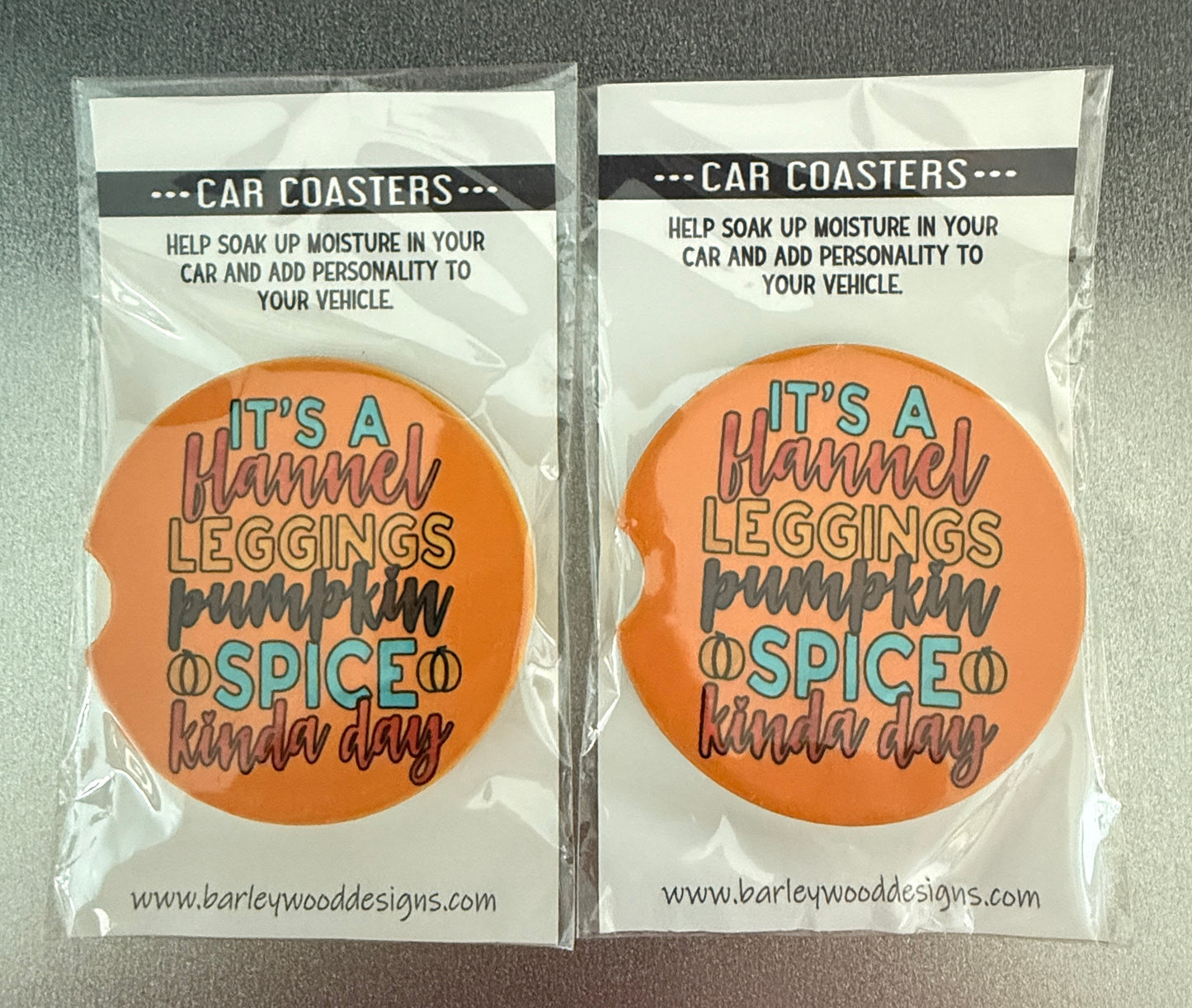 Fall Car Coasters Set of 2 SALE