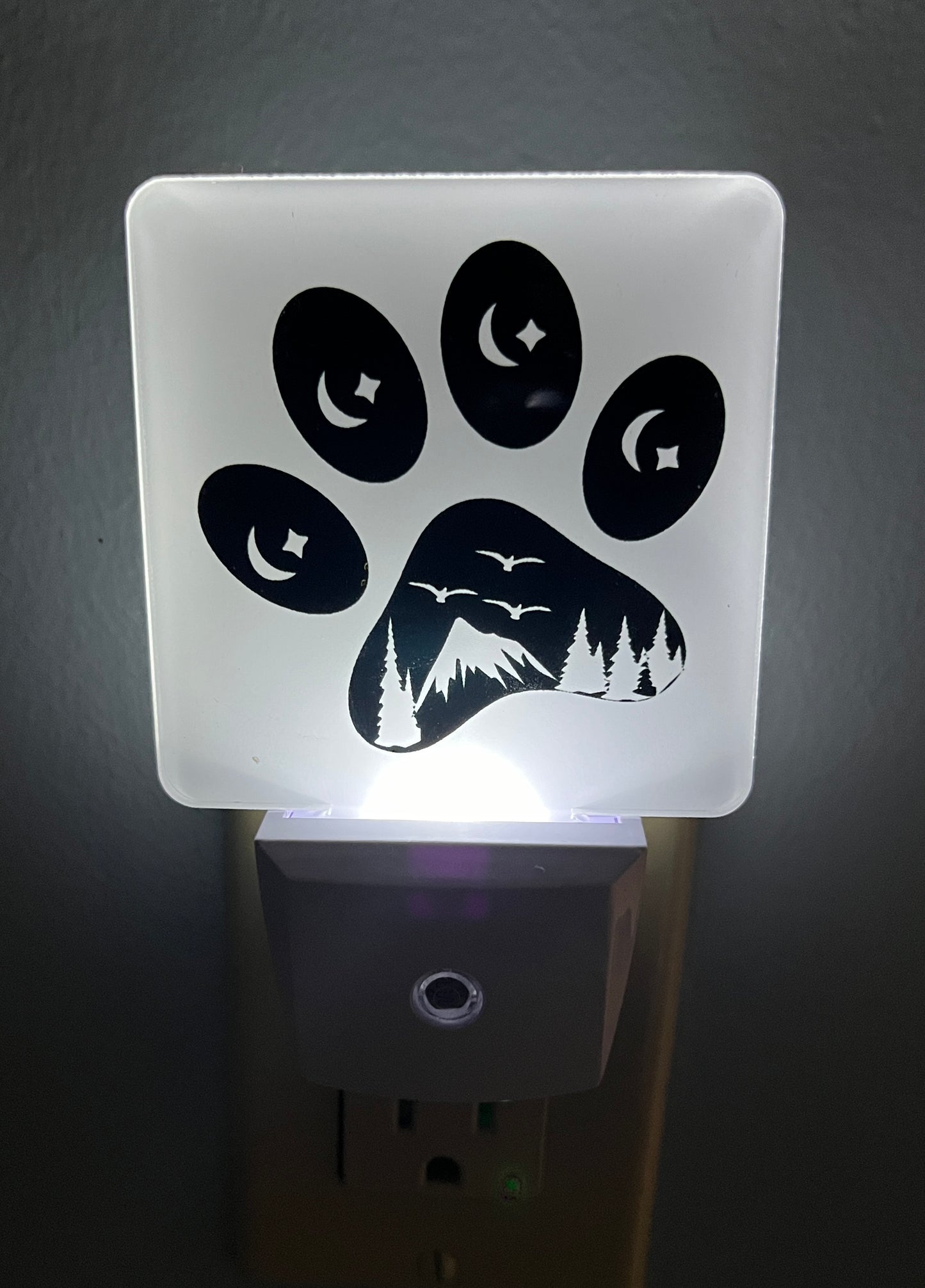 Dog Paw Mountains Night Light