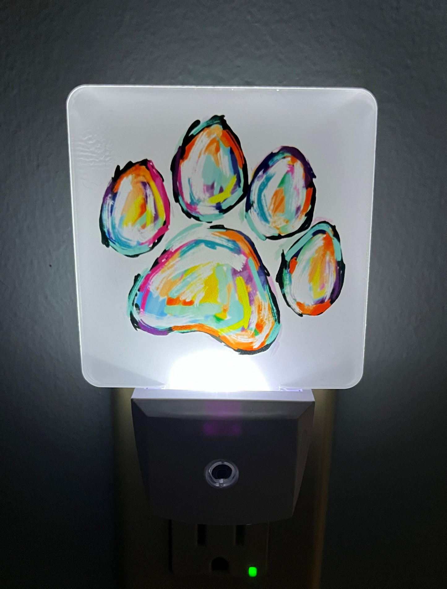 Watercolor Paw Night Light