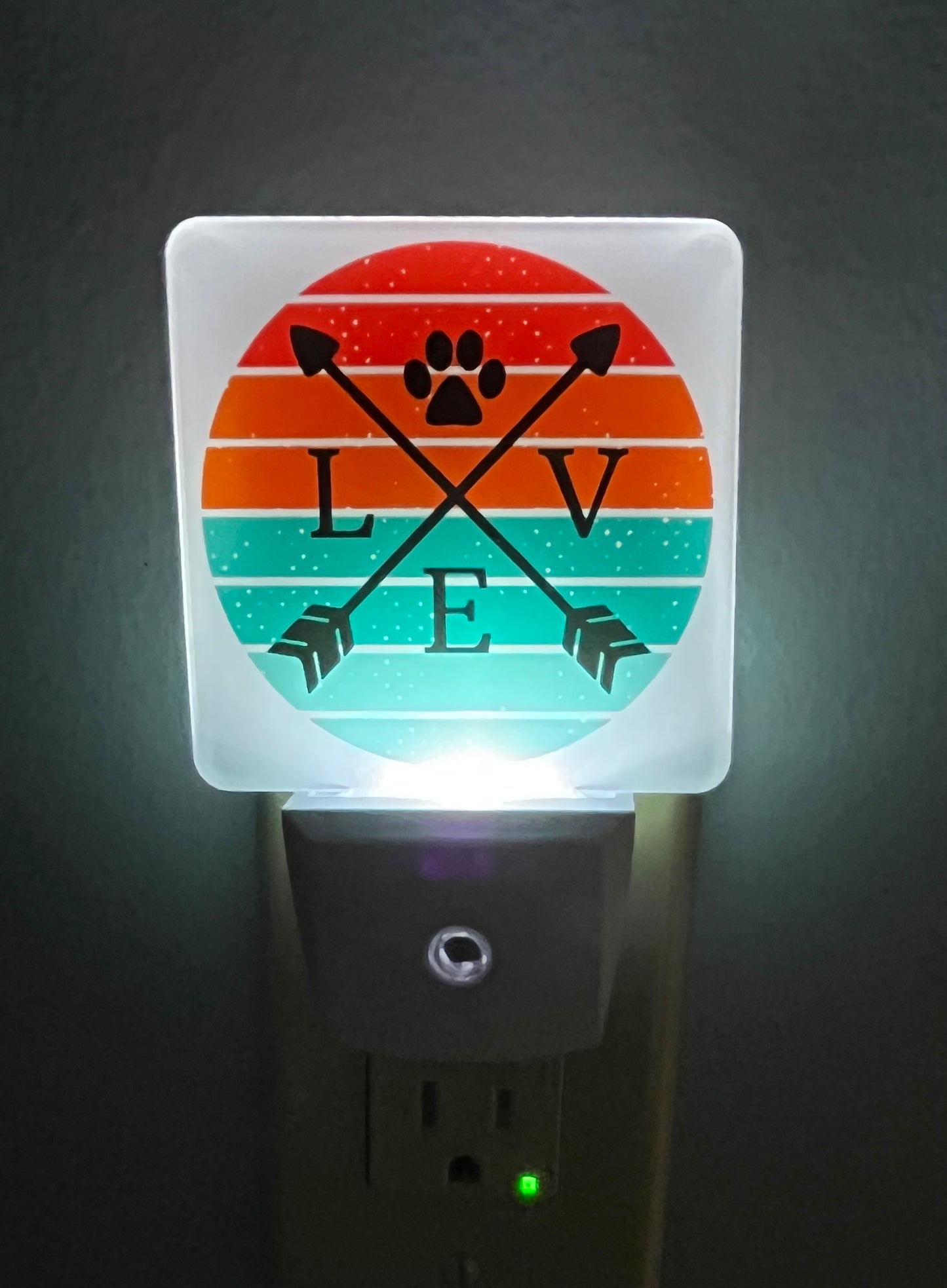 Dog Love Arrows Night Light