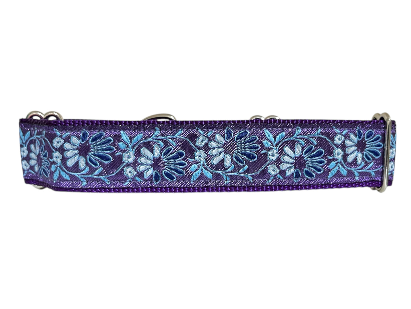 Purple Floral Dog Collar 1.5" Width