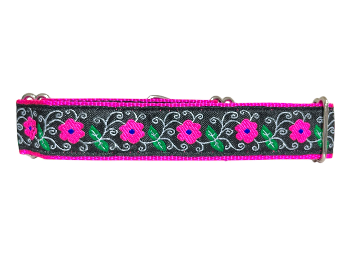 Pink Daisies Dog Collar 1.5" Width