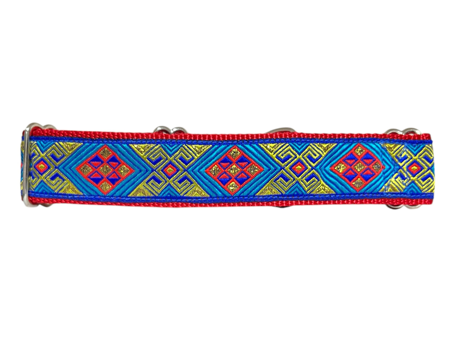 Blue Geo Dog Collar 1.5" Width