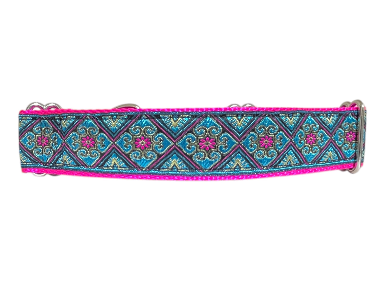 Turquoise Diamonds Dog Collar 1.5" Width