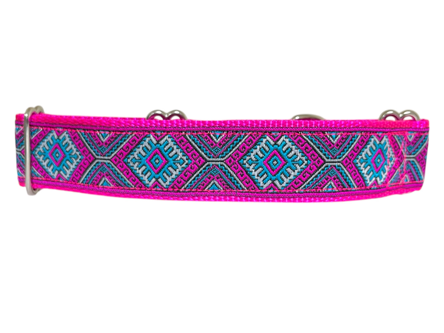 Pink Geo Dog Collar 1.5" Width