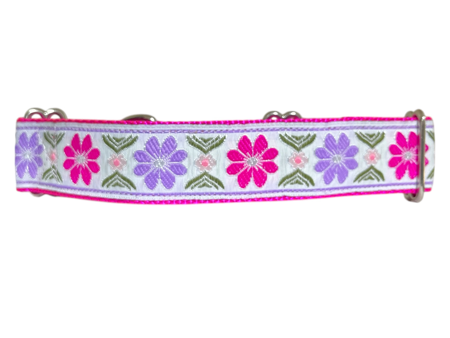 White Daisies Dog Collar 1.5" Width