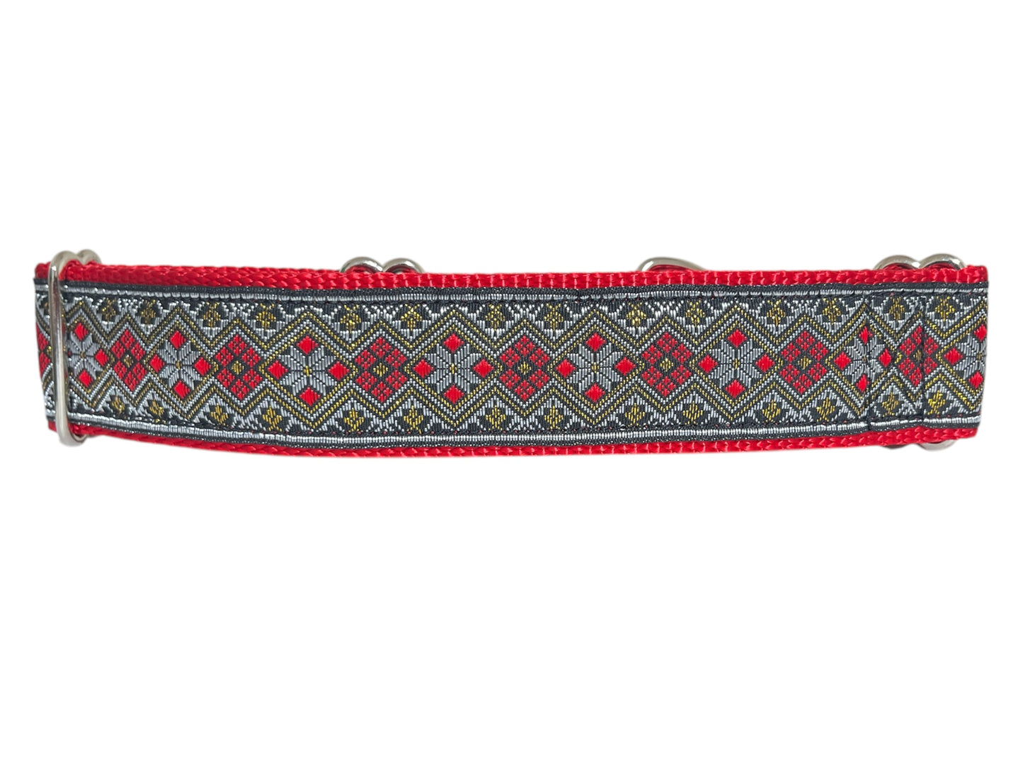 Red Diamonds Dog Collar 1.5" Width