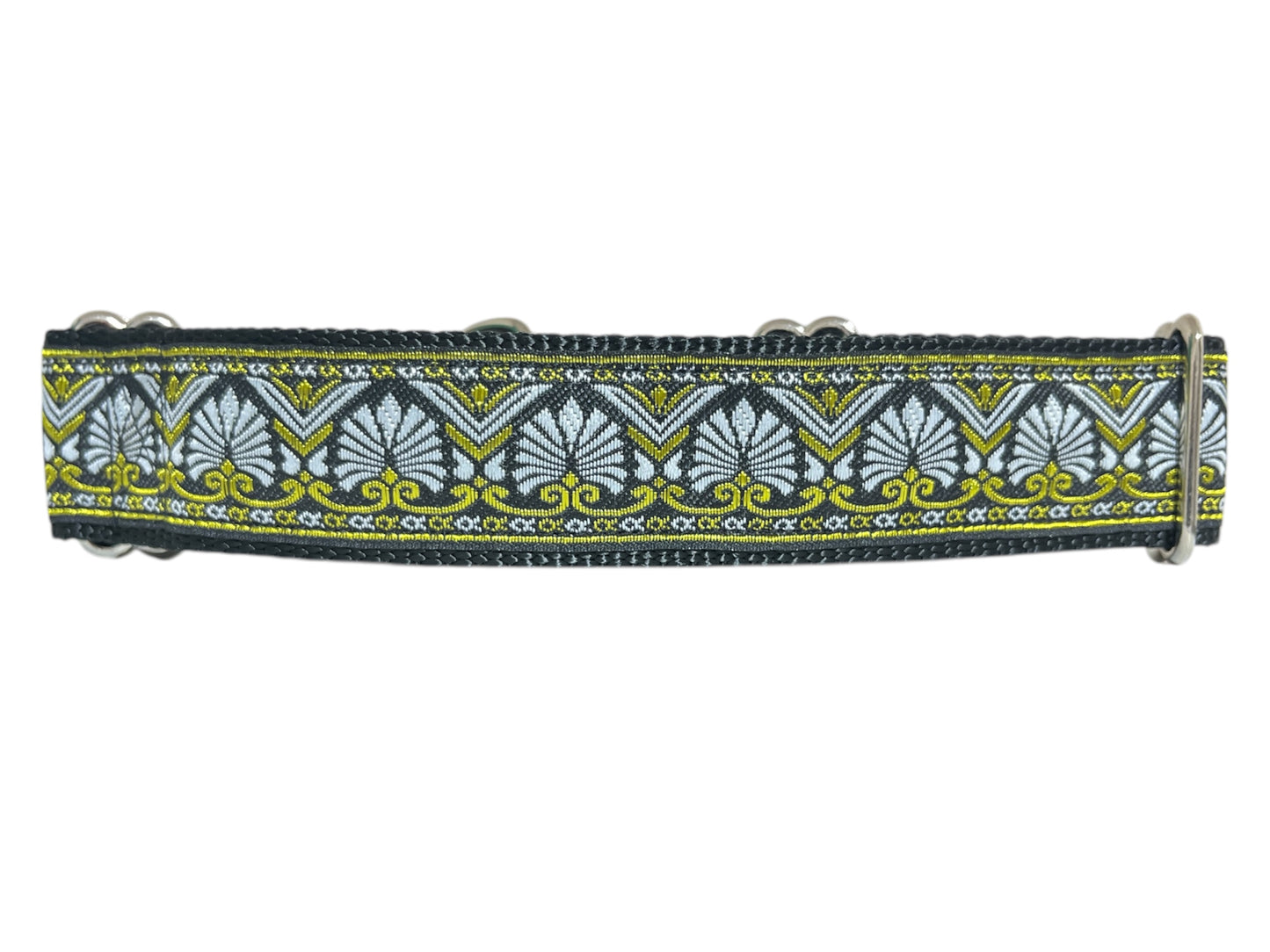 White Fans Dog Collar 1.5" Width