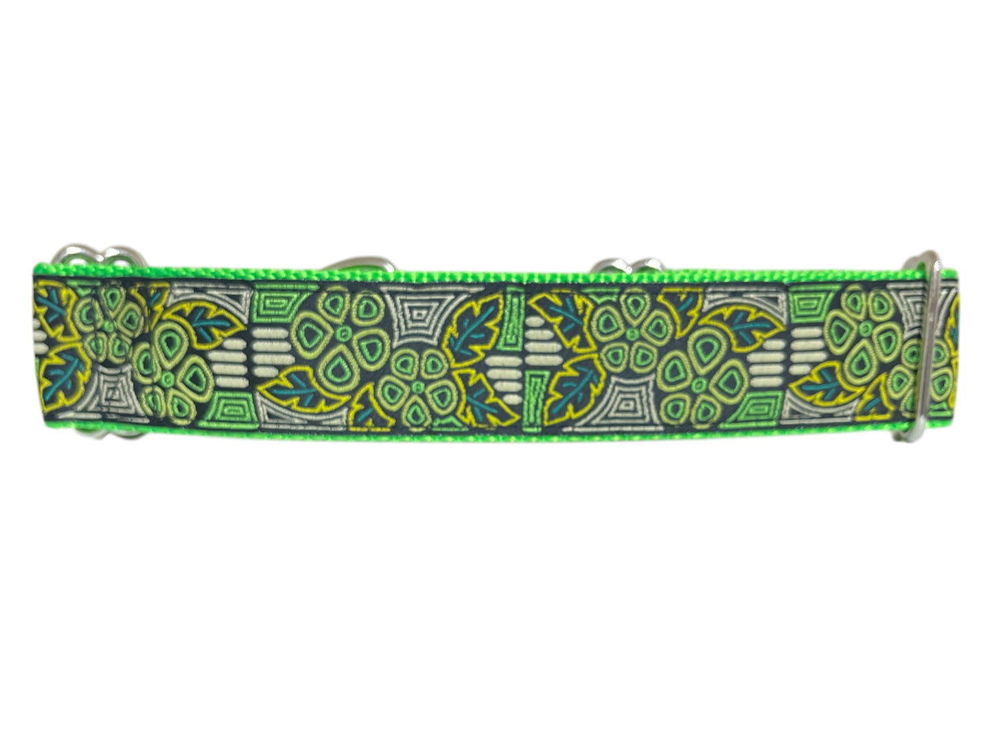 Green Hawaiian Dog Collar 1.5" Width