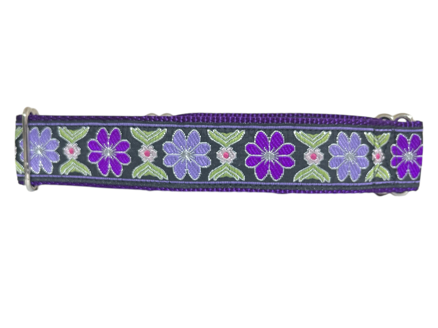 Purple Daisies Dog Collar 1.5" Width
