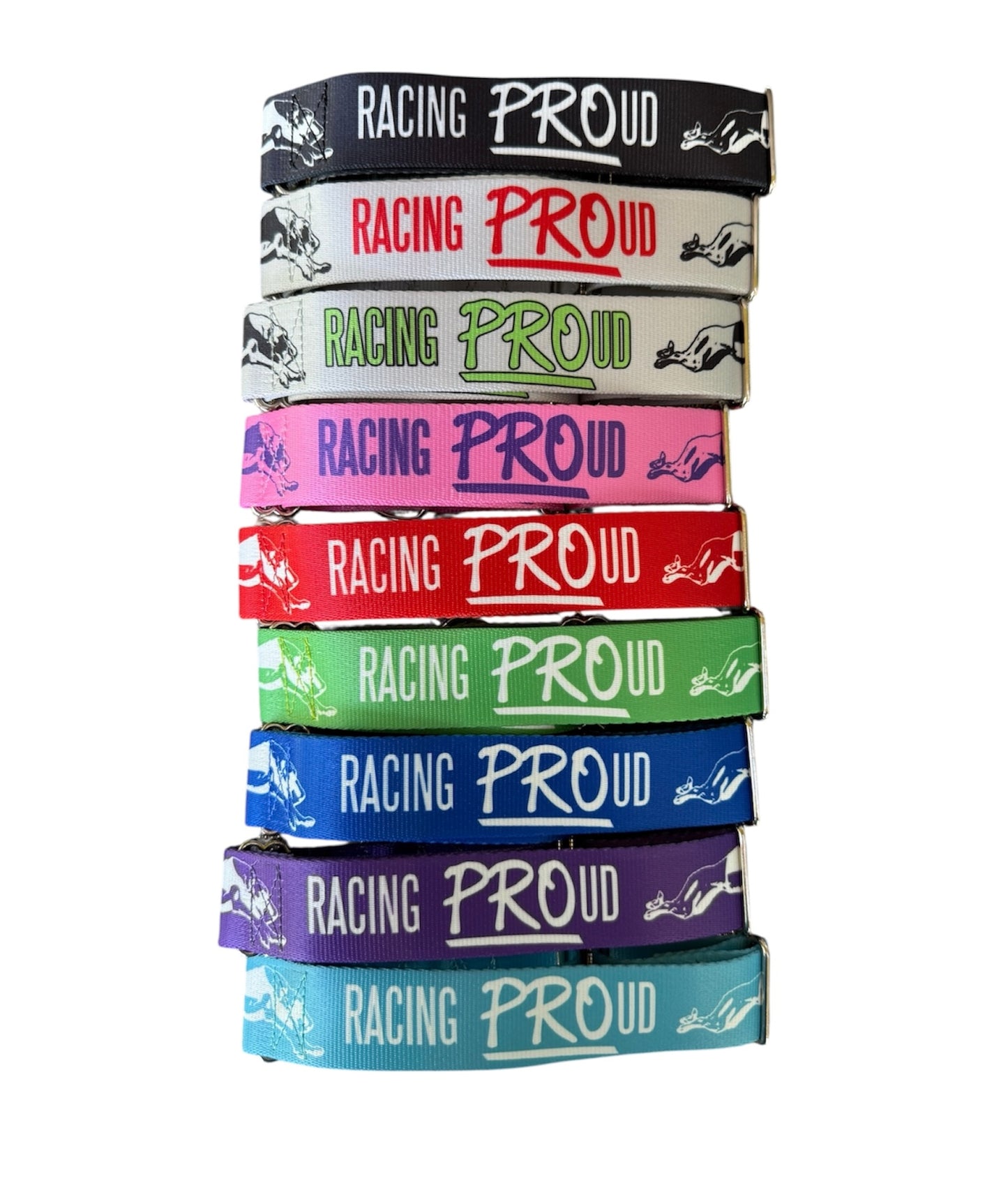 Racing PROud Greyhound Martingale or House Collar Red