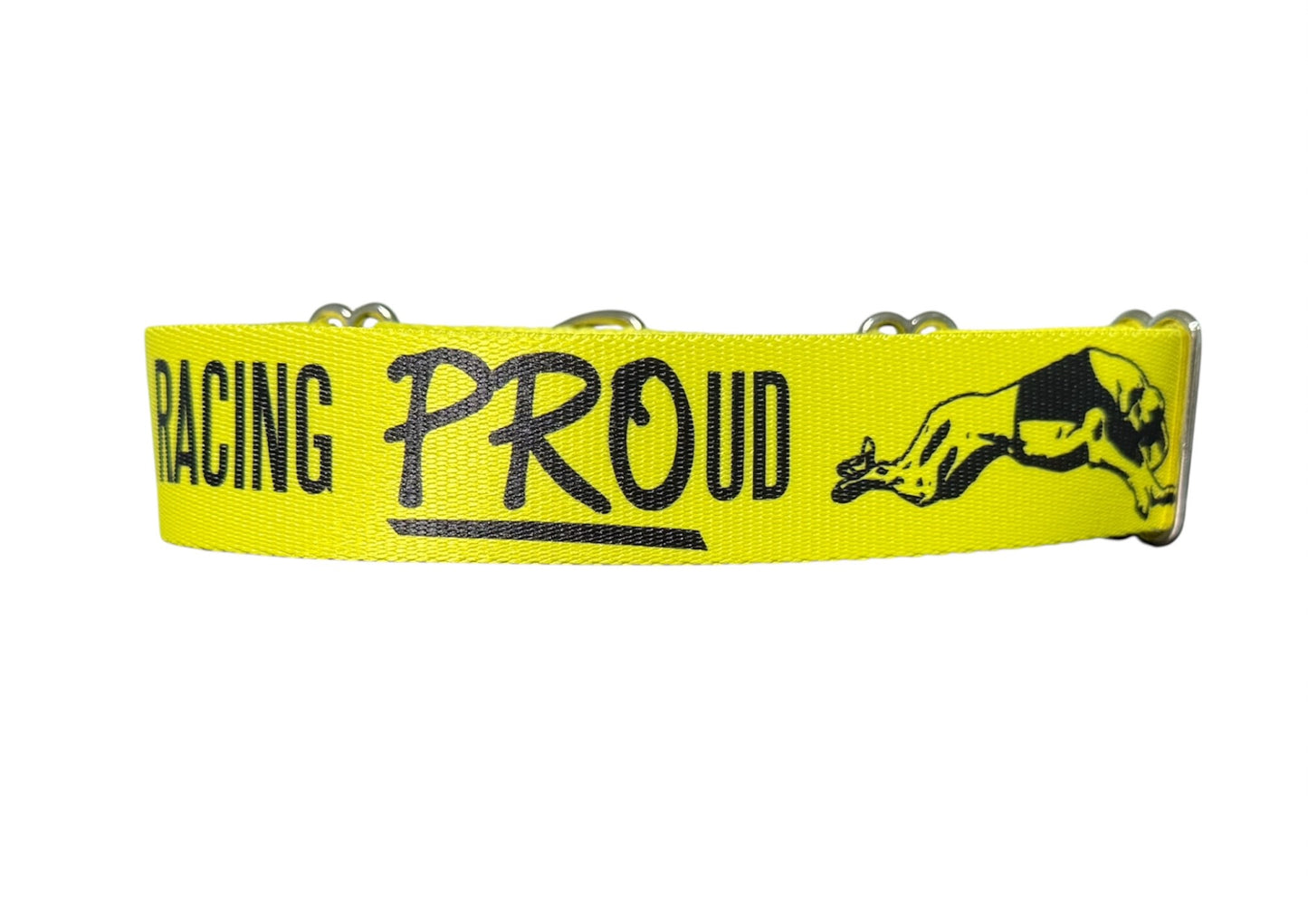 Racing PROud Greyhound Martingale or House Collar Yellow