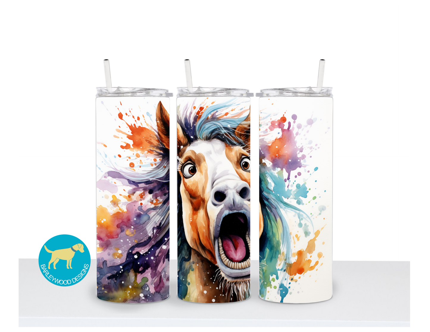 Funny Horse 20 oz. Stainless Steel Skinny Tumbler