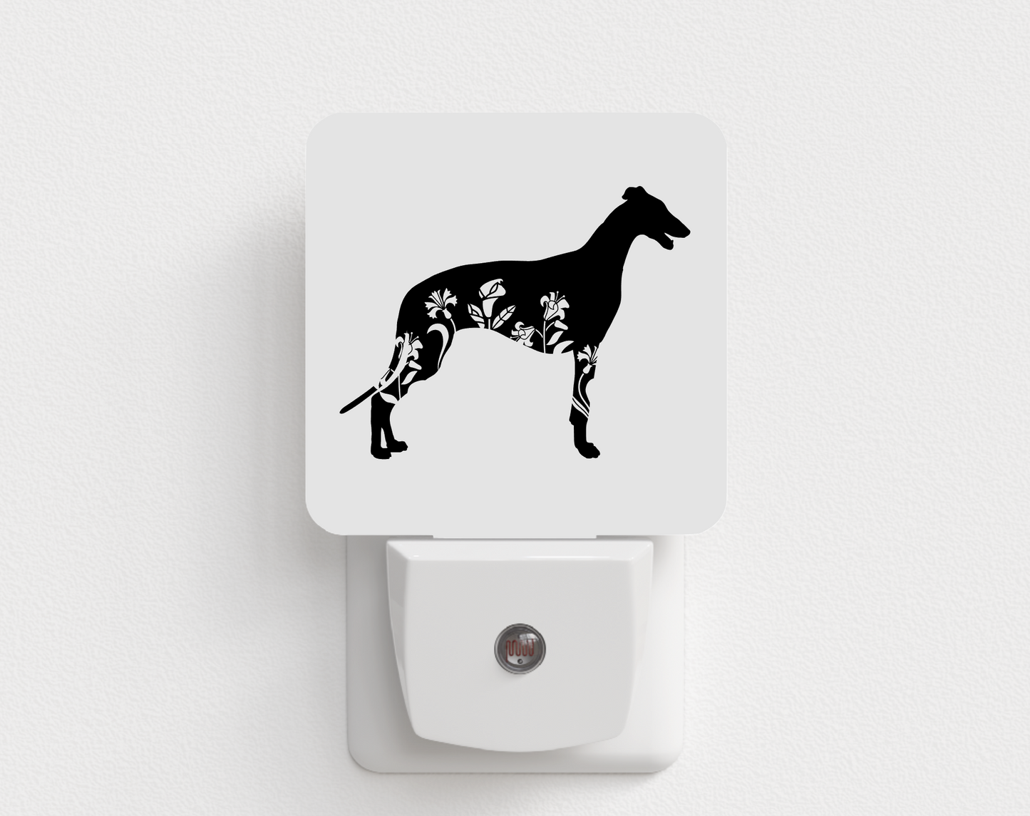 Greyhound With Flowers Night Light