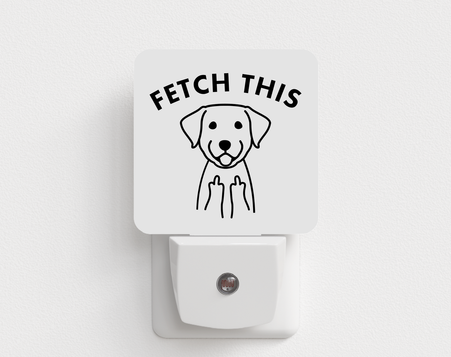 Labrador Fetch This Middle Finger Dog Night Light