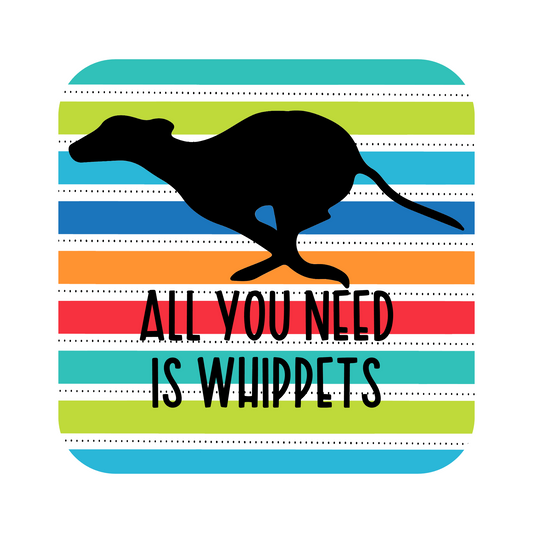 All You Need Is Whippets Stripes Fridge Magnet