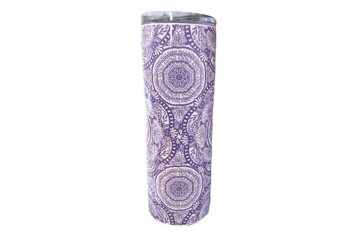 Cuss Word Swear Word Collage 20 oz. Stainless Steel Skinny Tumbler