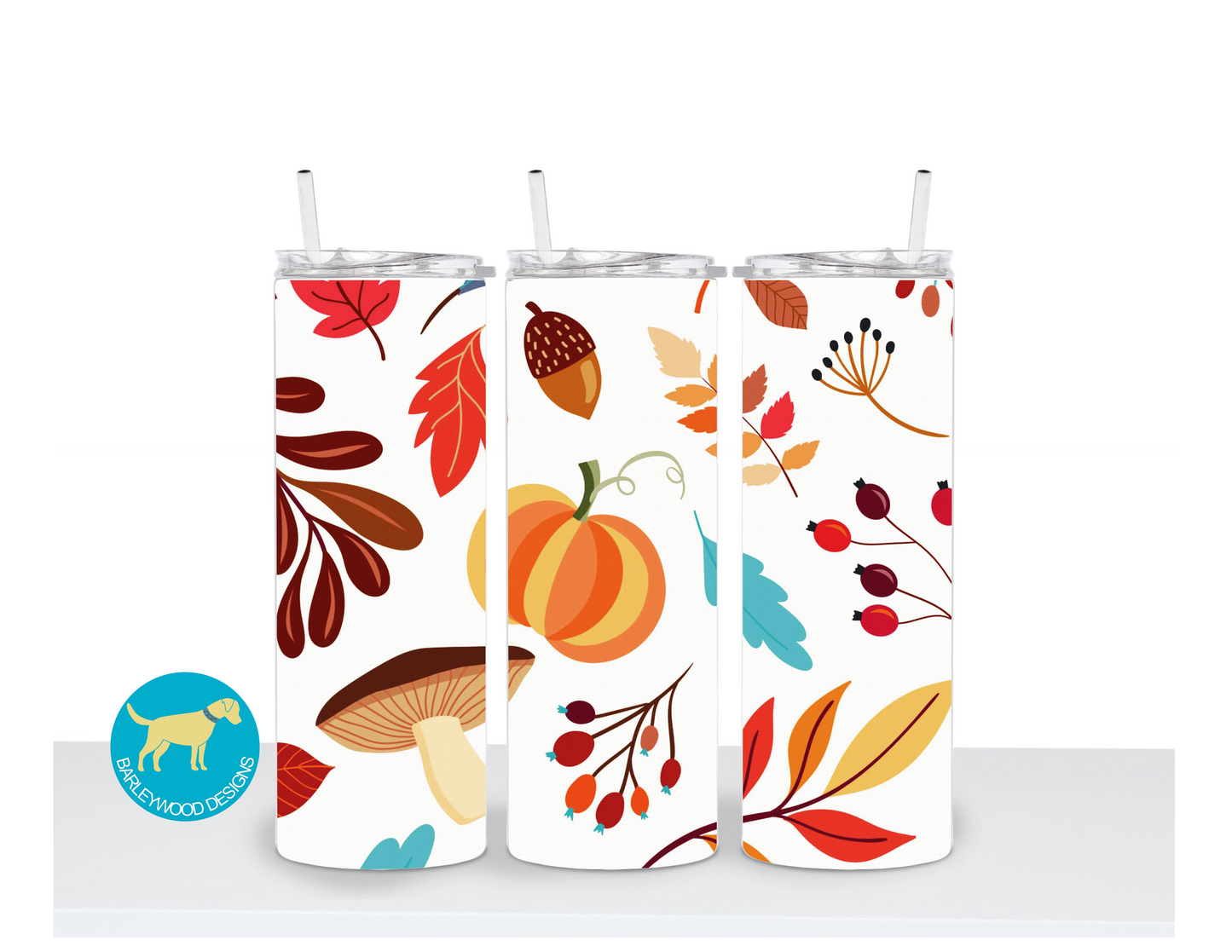 Fall Autumn Leaves 20 oz. Stainless Steel Skinny Tumbler
