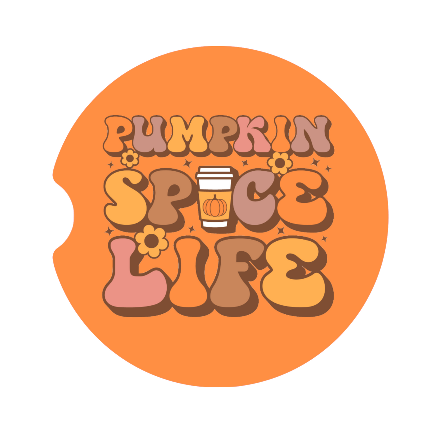 Pumpkin Spice Life Car Coaster