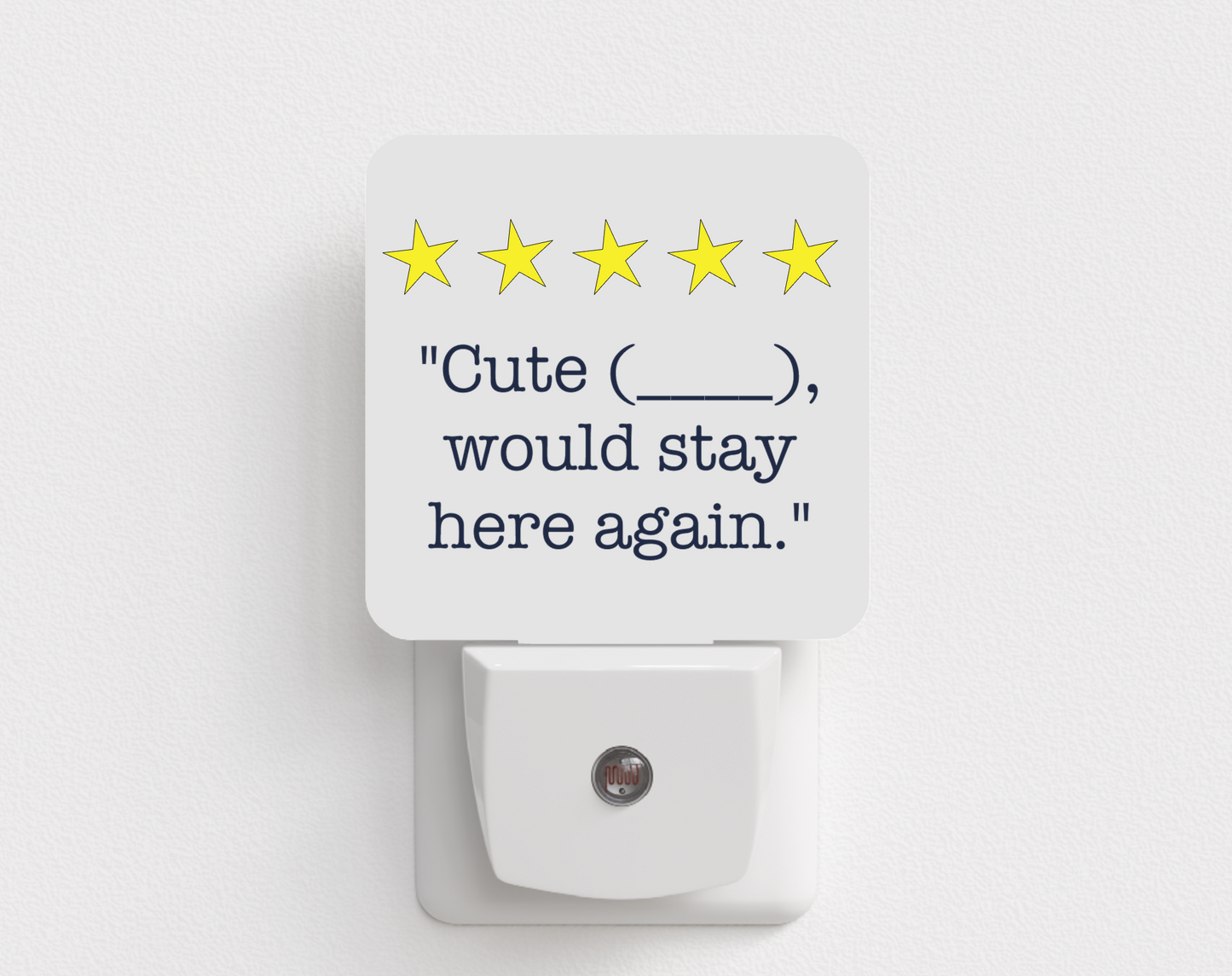 5 Star Review PERSONALIZED Night Light