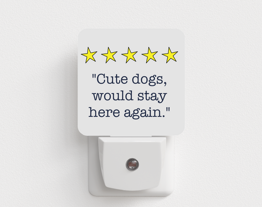 5 Star Review Dogs Night Light