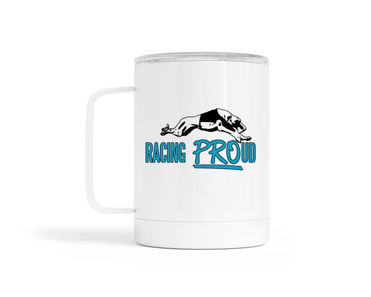 Racing PROud Turquoise Stainless Steel Insulated Coffee Mug