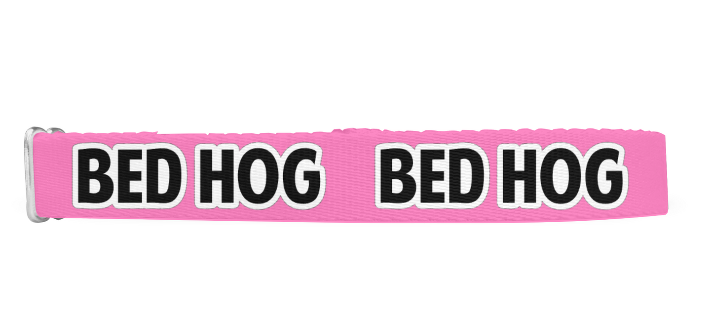 Bed Hog Nickname Dog Collar, Funny Collar, Dog Nickname Collar