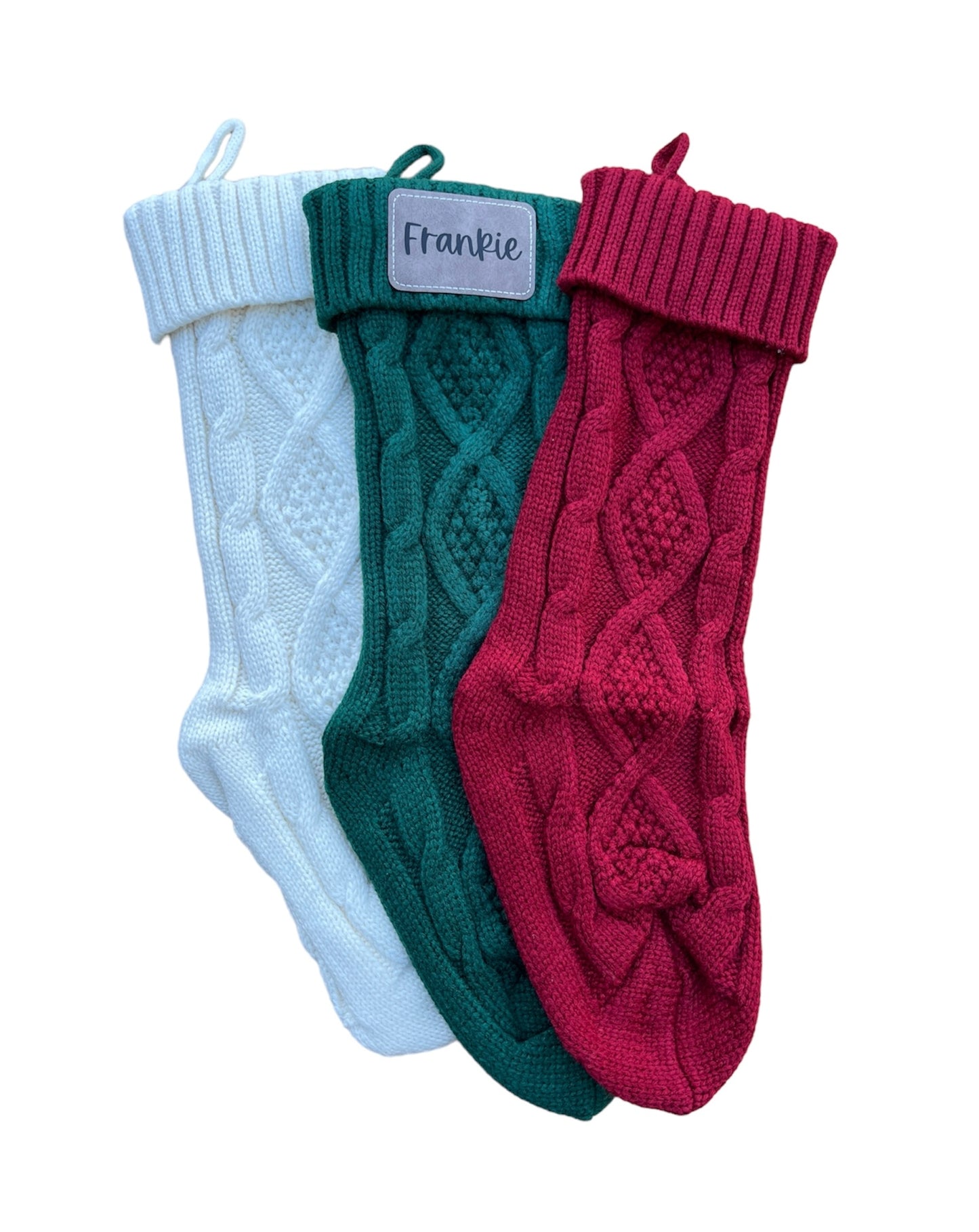 Personalized Knit Christmas Stocking