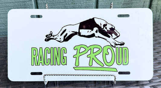 Racing PROud License Plate