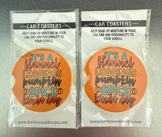 Fall Car Coasters Set of 2 SALE