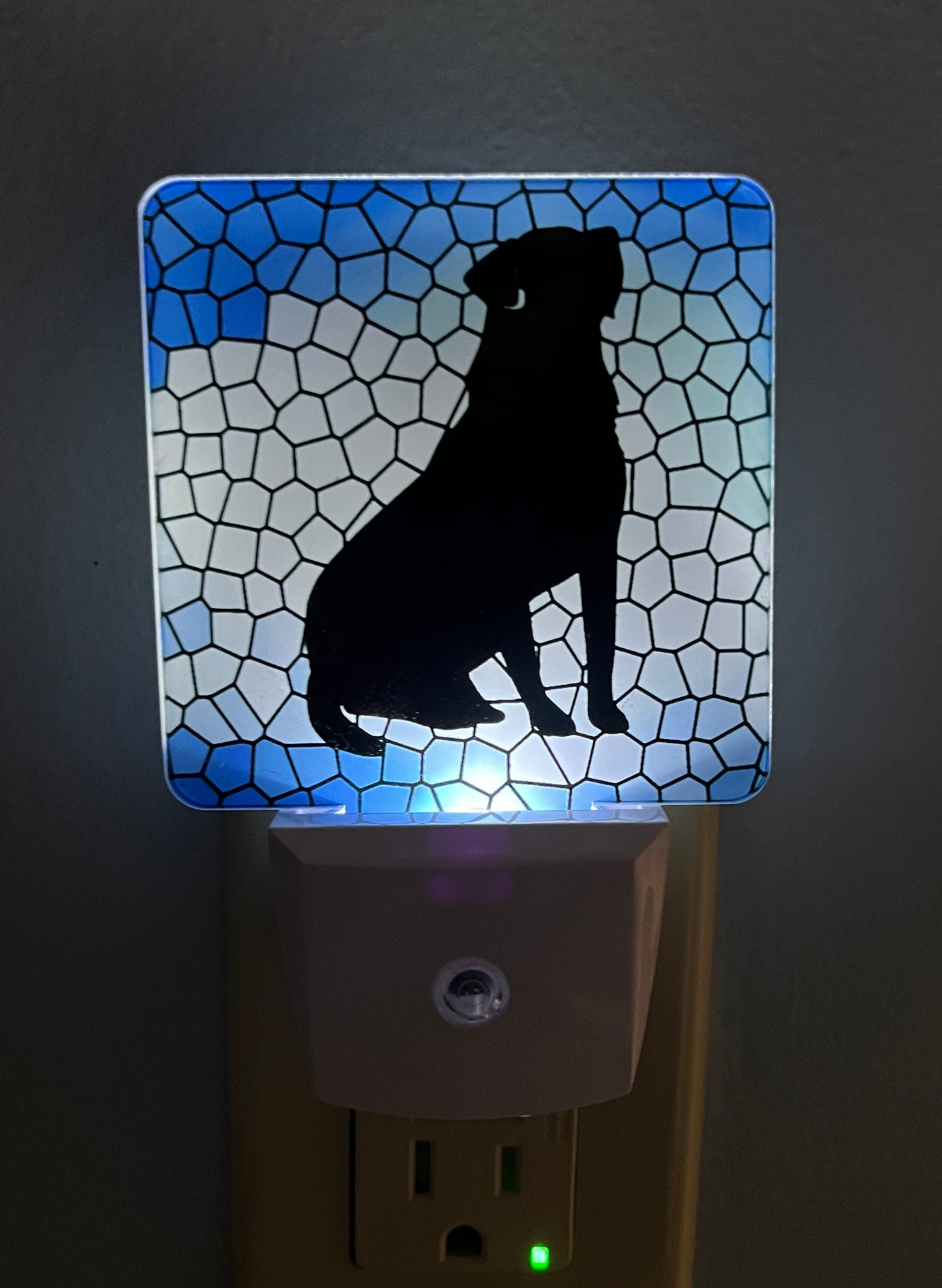 Black Labrador Mosaic Night Light