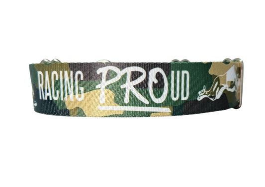 Racing PROud Greyhound Martingale or House Collar Camo
