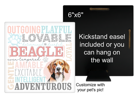 Beagle Personalized 6" Sign or 3.5" Fridge Magnet