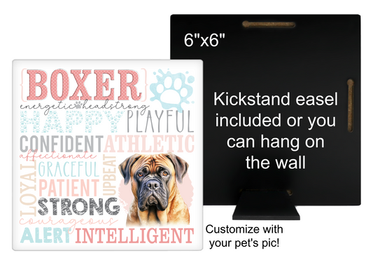 Boxer Personalized 6" Sign or 3.5" Fridge Magnet