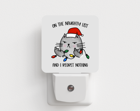 Naughty Cat Christmas Night Light