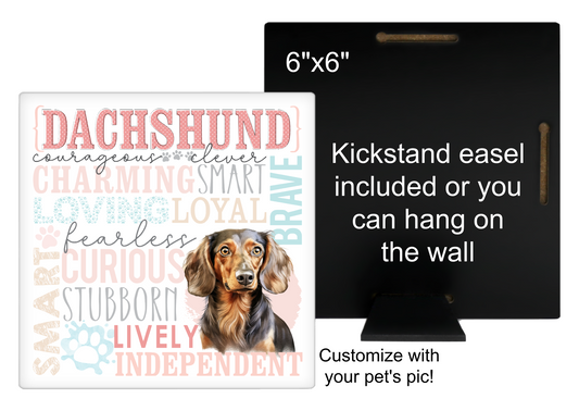 Dachshund Personalized 6" Sign or 3.5" Fridge Magnet