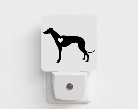 Greyhound With Heart Night Light