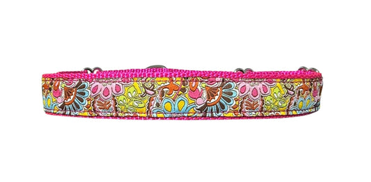 Paisley Ribbon Dog Collar 1"
