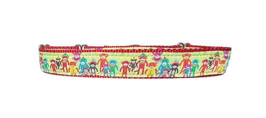Monkey Ribbon Dog Collar 1"