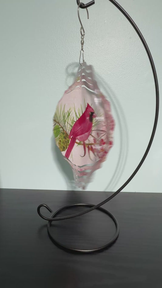 Cardinal Wind Spinner 8", Yard Art, Garden Art, Sun Catcher SALE