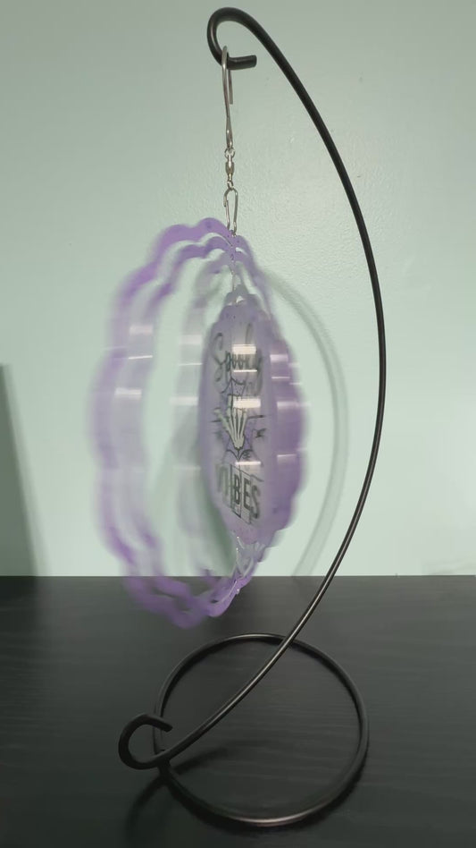 Spooky Vibes Halloween Spinner 8", Yard Art, Garden Art, Sun Catcher SALE