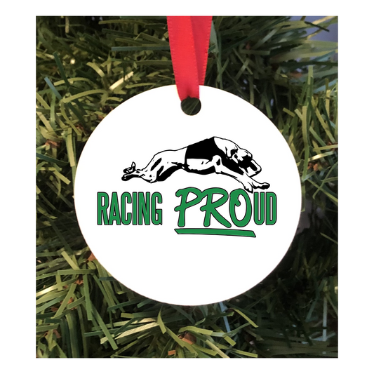 Racing PROud Green Christmas Ornament