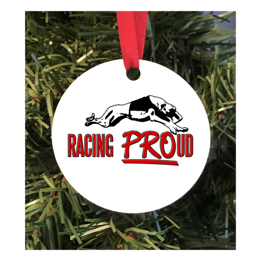 Racing PROud Red Christmas Ornament