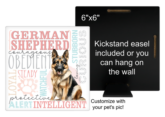 German Shepherd Personalized 6" Sign or 3.5" Fridge Magnet